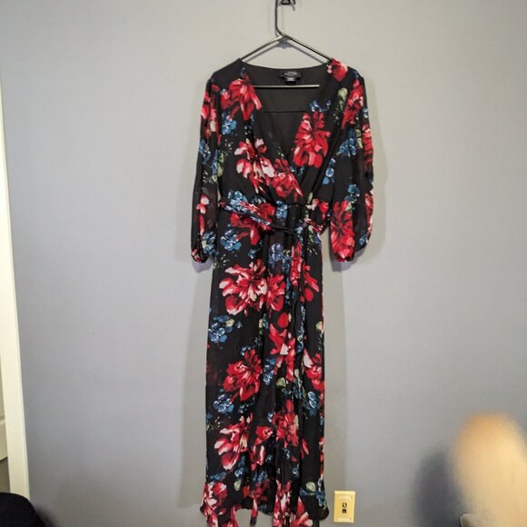 AdditionElle Floral Maxi Dress Chiffon Size 18 Women's Mid Size - Picture 3 of 6